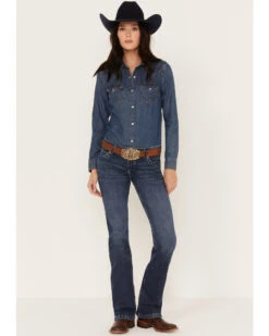Wrangler Retro Women's Sadie Bootcut Medium Wash Low Rise Stretch Jeans