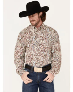 Cinch Men's Large Paisley Print Long Sleeve Button Down Western Shirt 