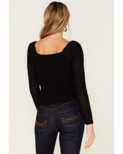 Idyllwind Women's Smocked Lace Long Sleeve Top -Velora Studio Shop 2000375286 001 P4