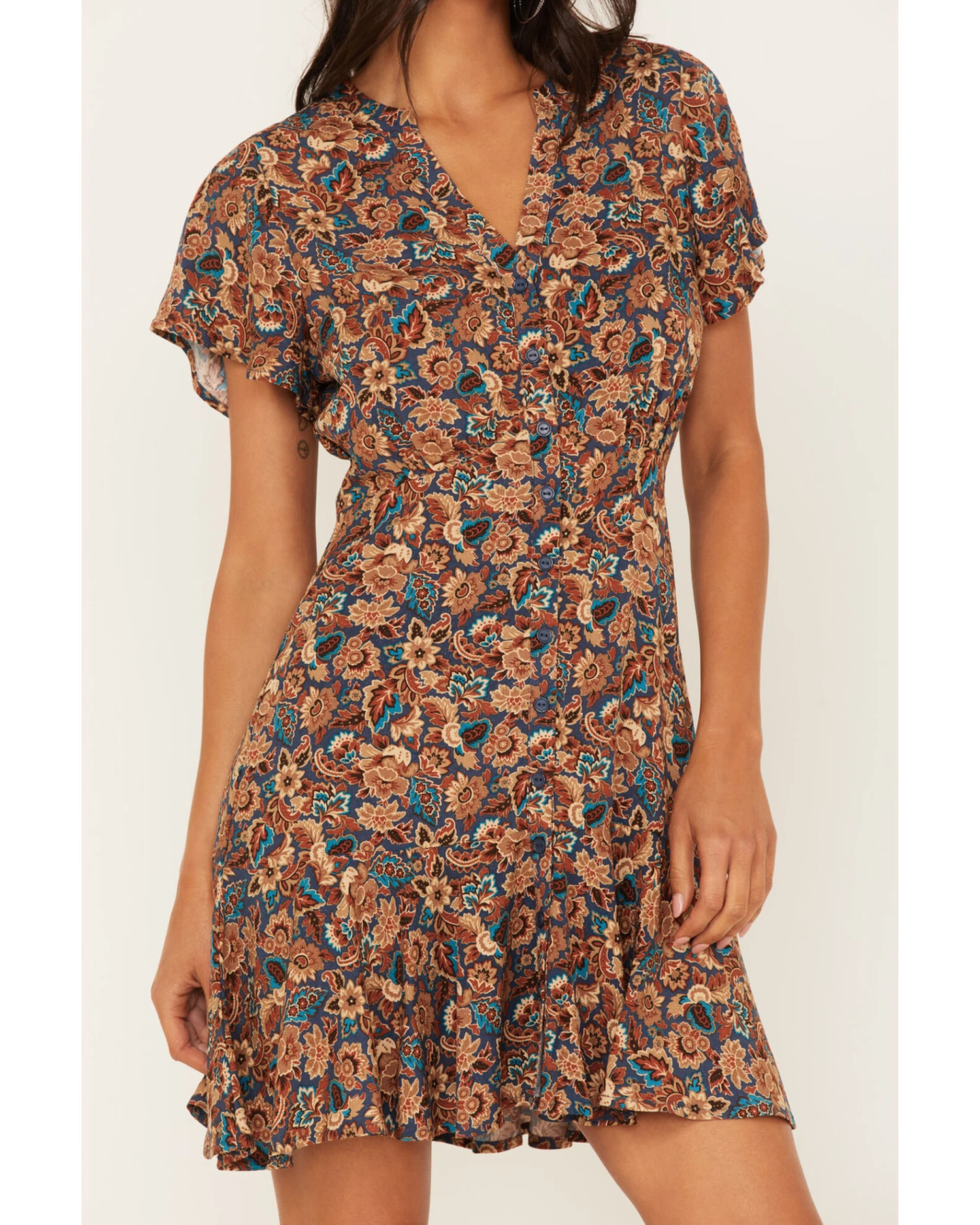 Idyllwind Women's Feeling Good Paisley Print Button-Front Dress 3 Idyllwind Women's Feeling Good Paisley Print Button-Front Dress - Image 3