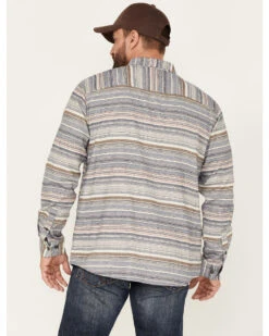 North River Men's Stripe Long Sleeve Button Down Flannel Shirt -Velora Studio Shop 2000375426 402 P4