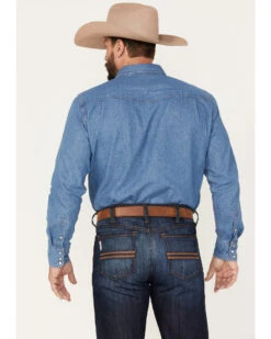 Brixton X Willie Nelson Men's Denim Long Sleeve Snap Western Shirt -Velora Studio Shop 2000375517 402 P4
