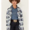 Stillwater Supply Women's Plaid Print Fleece Long Shacket