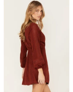 Idyllwind Women's Floral Embroidered Swiss Dot Wrap Dress -Velora Studio Shop 2000375871 213 P4