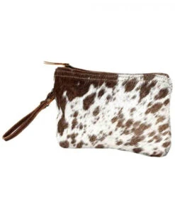 Myra Bag Women's Hair-On Hide Small Pouch Wristlet Bag