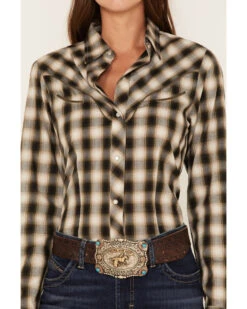 ROPER Stetson Women's Plaid Print Long Sleeve Snap Western Shirt -Velora Studio Shop 2000378235 341 P3