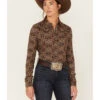 Stetson Women's Prairie Floral Print Long Sleeve Snap Western Shirt