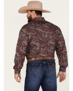 Stetson Men's Paisley Print Long Sleeve Western Shirt -Velora Studio Shop 2000378705 646 P4