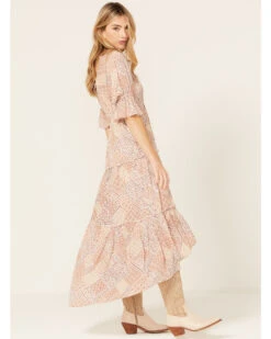 Wild Moss Women's Patchwork Floral Paisley Print Dress -Velora Studio Shop 2000378752 103 P3