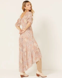 Wild Moss Women's Patchwork Floral Paisley Print Dress -Velora Studio Shop 2000378752 103 P4