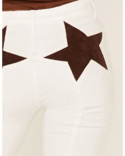 Saints & Hearts Women's High Rise Star Back Seamed Flare Jeans -Velora Studio Shop 2000379205 100 P4