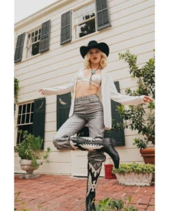 Wrangler X Fender Women's Metallic Wanderer Flare Jeans