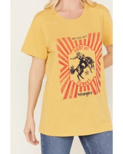 Wrangler Women's Giddy Up Cowboy Short Sleeve Graphic Tee -Velora Studio Shop 2000379721 702 P3