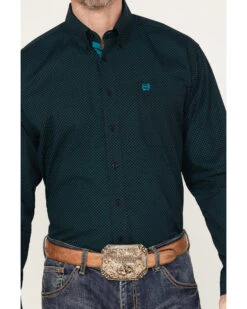 Cinch Men's Geo Print Button Down Long Sleeve Western Shirt -Velora Studio Shop 2000379771 001 P3