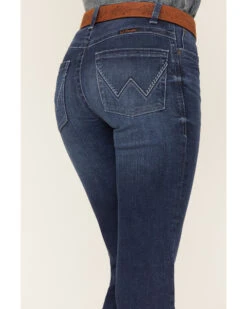 Wrangler Women's Dark Wash Mid Rise Willow Claire Ultimate Riding Trouser Jeans 5 Wrangler Women's Dark Wash Mid Rise Willow Claire Ultimate Riding Trouser Jeans -Velora Studio Shop 2000380201 400 P2