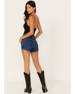 Wrangler Retro Women's Dark Wash High Rise Bareback Denim Shorts -Velora Studio Shop 2000380202 400 P3