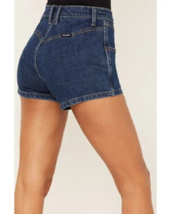 Wrangler Retro Women's Dark Wash High Rise Bareback Denim Shorts -Velora Studio Shop 2000380202 400 P4