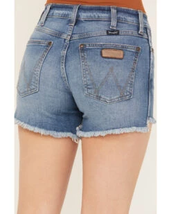 Wrangler Retro Women's Medium Wash High Rise Denim Shorts -Velora Studio Shop 2000380205 400 P4