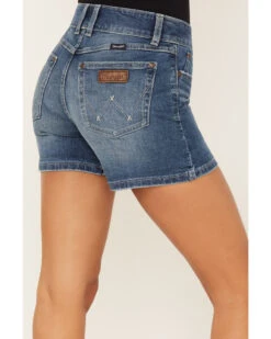 Wrangler Retro Women's Medium Wash Mid Fold Shorts -Velora Studio Shop 2000380207 400 P4