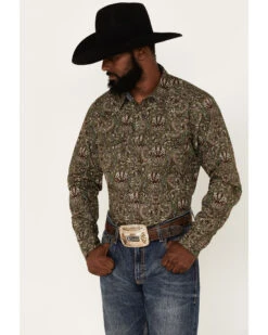 Cody James Men's Rio Sonora Paisley Print Long Sleeve Snap Western Shirt - Big & Tall