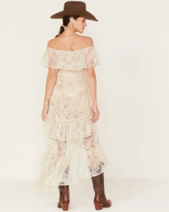 Shyanne Women's Off-Shoulder Tiered Lace Dress -Velora Studio Shop 2000380623 295 P4