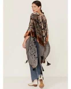 Shyanne Women's Floral Velvet Burnout Shawl  -Velora Studio Shop 2000380626 200 P4