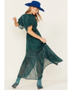 Shyanne Women's Metallic Clip Dot Bohemian Dress -Velora Studio Shop 2000380656 443 P4