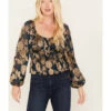 Shyanne Women's Floral Print Burnout Top