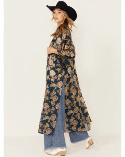 Shyanne Women's Burnout Floral Print Kimono -Velora Studio Shop 2000380671 401 P4