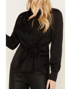 Idyllwind Women's Jellico Satin Tie-Front Western Shirt -Velora Studio Shop 2000380689 001 P3