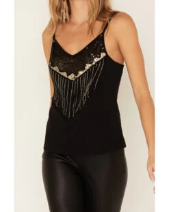 Idyllwind Women's Powell Sequin Fringe Cami -Velora Studio Shop 2000380701 001 P3