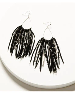 Idyllwind Women's Harrow Black Fringe Earrings