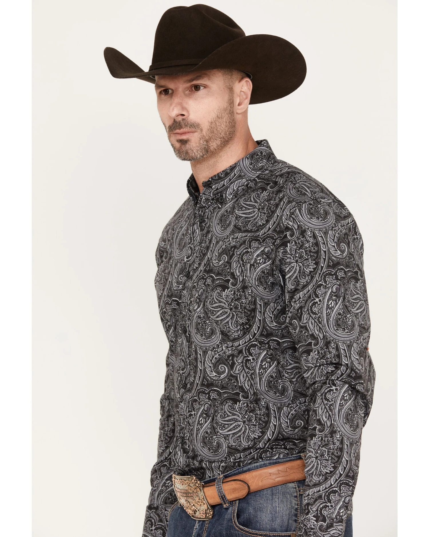 Cody James Men's Cassidy Paisley Button Down Long Sleeve Western Shirt 2 Cody James Men's Cassidy Paisley Button Down Long Sleeve Western Shirt - Image 2