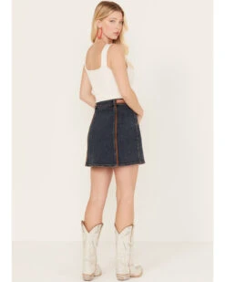 Shyanne Women's Medium Wash Denim Mini Skirt -Velora Studio Shop 2000381368 414 P3
