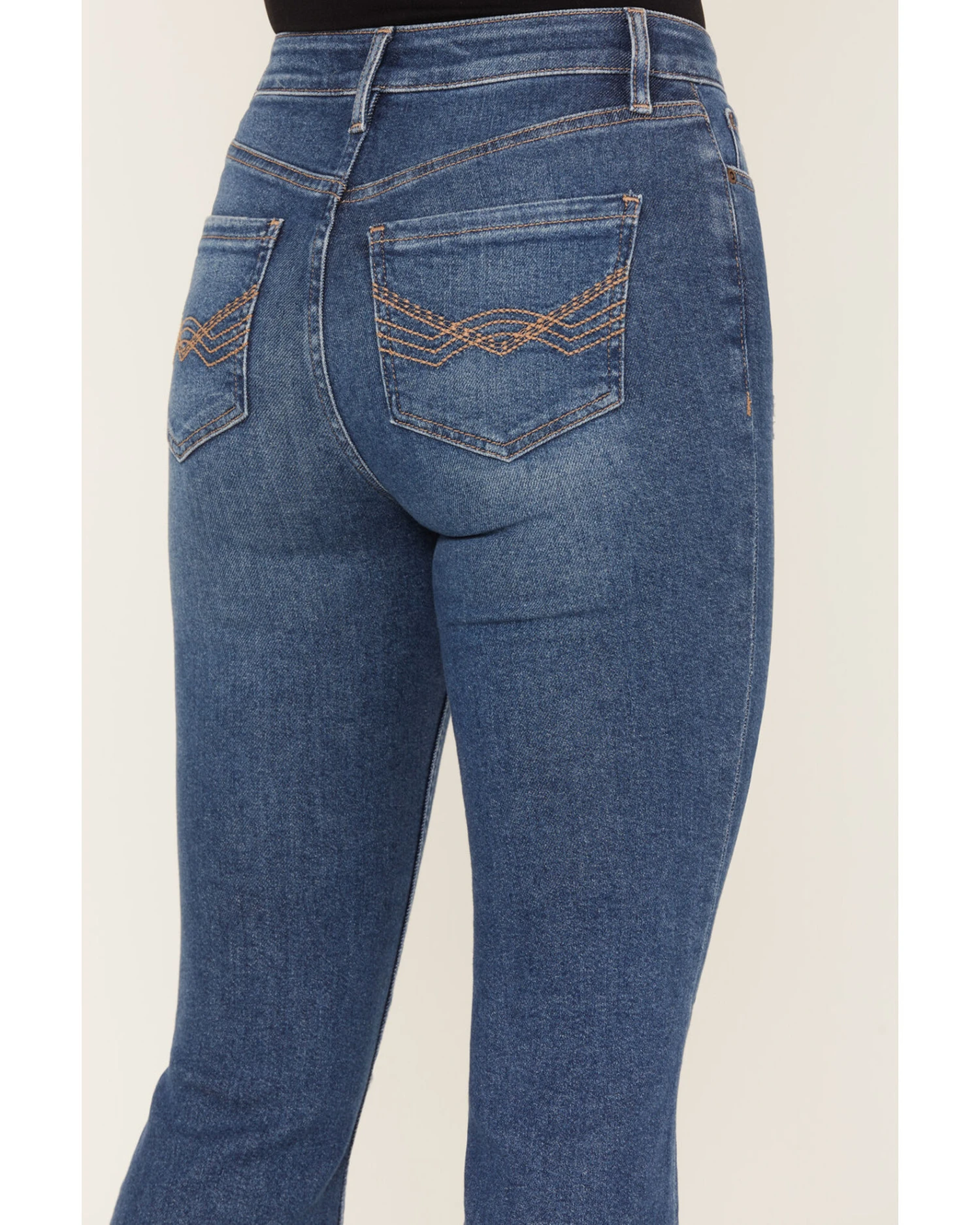 Idyllwind Women's Navaho Dark Wash High Risin' Distressed Bootcut Jeans 4 Idyllwind Women's Navaho Dark Wash High Risin' Distressed Bootcut Jeans - Image 4