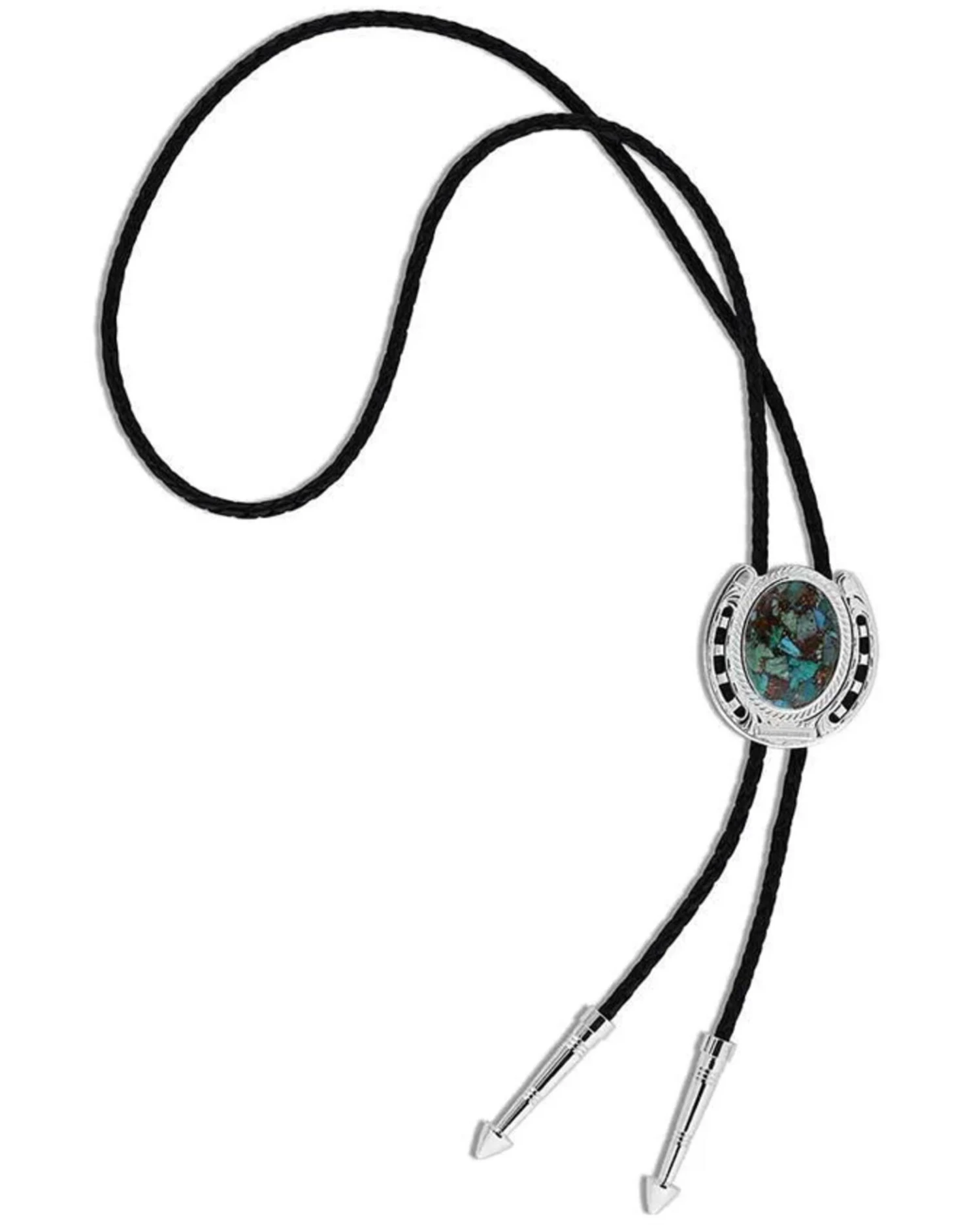 Montana Silversmiths The Pioneer's Turquoise Bolo Tie 3 Montana Silversmiths The Pioneer's Turquoise Bolo Tie - Image 3