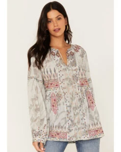Johnny Was Women's Deliza Embroidered Silk Blouse