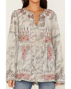 Johnny Was Women's Deliza Embroidered Silk Blouse -Velora Studio Shop 2000382066 900 P3