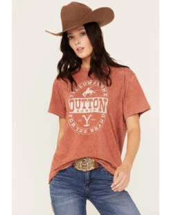 Changes Women's Mineral Wash For The Brand Yellowstone Short Sleeve Graphic Tee