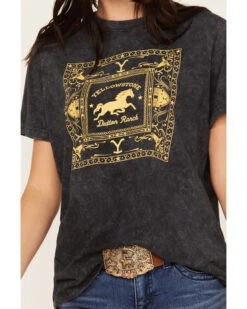 Changes Women's Yellowstone Bandana Short Sleeve Graphic Tee -Velora Studio Shop 2000382607 001 P3