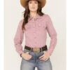 Cinch Women's Geo Print Long Sleeve Western Snap Shirt