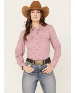 Cinch Women's Geo Print Long Sleeve Western Snap Shirt