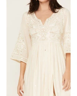 Shyanne Women's Mirror Embellished Bridal Maxi Dress -Velora Studio Shop 2000382823 110 P3