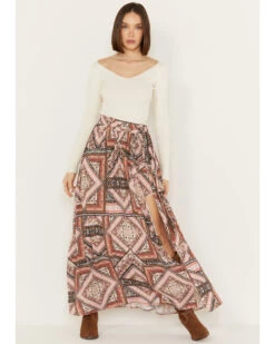 Shyanne Women's Printed Wrap Maxi Skirt