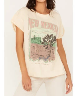 Cleo + Wolf Women's New Mexico Short Sleeve Graphic Tee -Velora Studio Shop 2000382937 295 P3