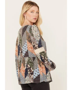 Cleo + Wolf Women's Dobbie Patchwork Top -Velora Studio Shop 2000382950 400 P4