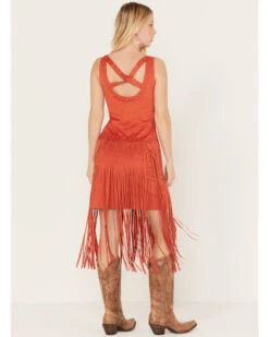 Idyllwind Women's Country Mannor Faux Suede Fringe Dress -Velora Studio Shop 2000382979 800 P4