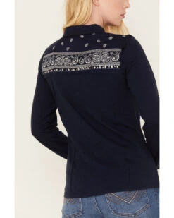 Idyllwind Women's Sawyer Bandana Studded Snappy Western Shirt -Velora Studio Shop 2000382989 402 P3