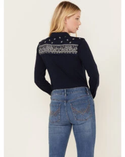 Idyllwind Women's Sawyer Bandana Studded Snappy Western Shirt -Velora Studio Shop 2000382989 402 P4