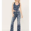 Idyllwind Women's High Risin Floral Drive Flare Jeans